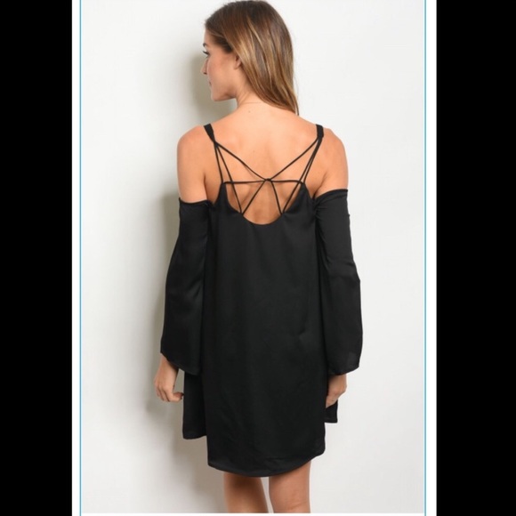 Black dress with a beautiful backing Boho dress - Picture 4 of 7